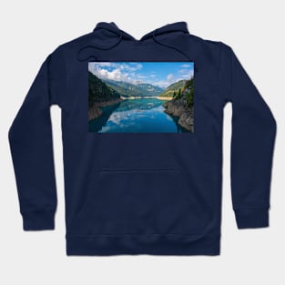 Low Water in Sauris Lake, North Italy Hoodie